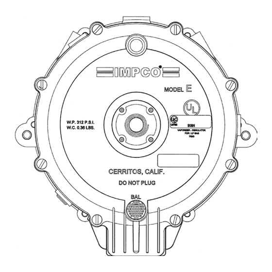 Impco E Series Instructions Manual
