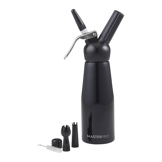 Masterpro CREAM WHIPPER Quick Start Manual