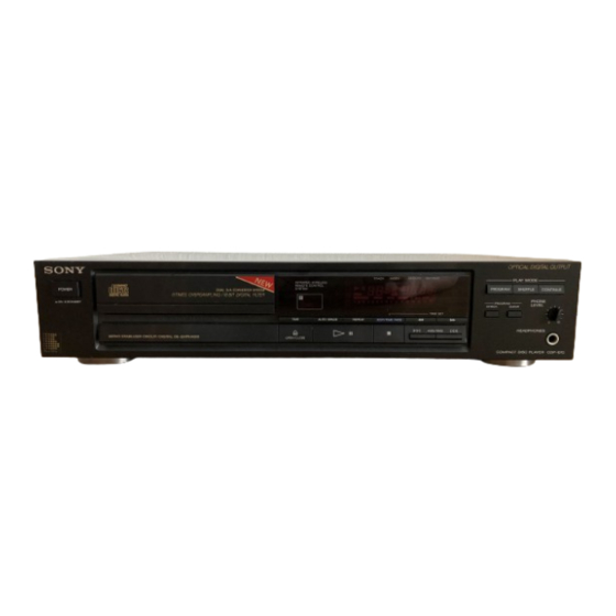 Sony CDP-670 Operating Instructions Manual