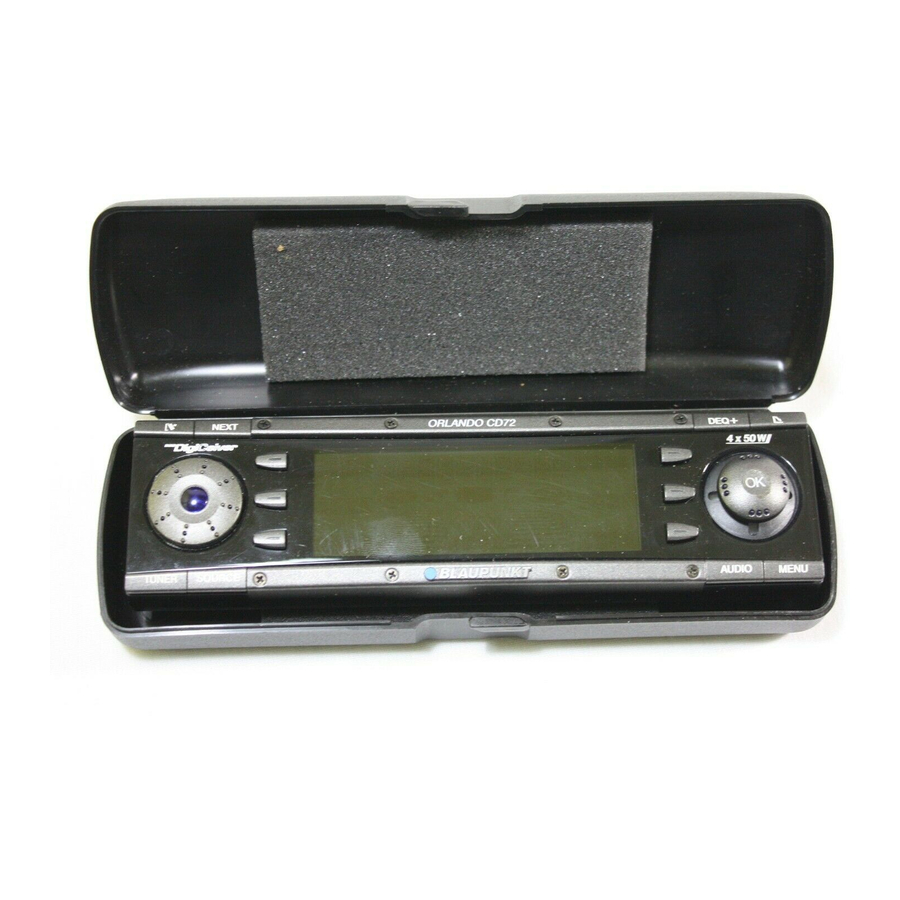 Blaupunkt MIAMI Miami CD72 Operating Instructions Manual