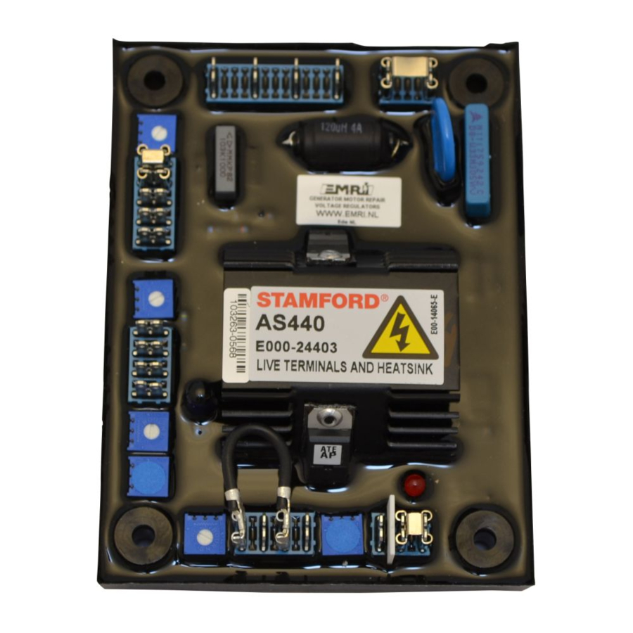 Stamford AS440 Specification, Installation And Adjustments