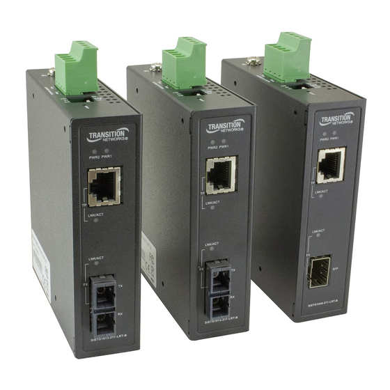 Transition Networks SISTG10-211-LRT-B Series Quick Start Manual