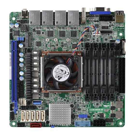 User Manuals: ASROCK Rack C236 WSI4-85 Motherboard DDR4