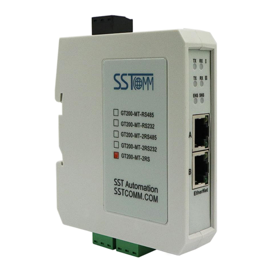 SST Automation SSTCOMM GT200-MT-RS485 Manuals