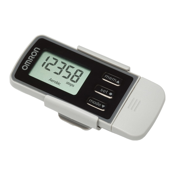 Omron Walking style Pro 2.0 Manual
