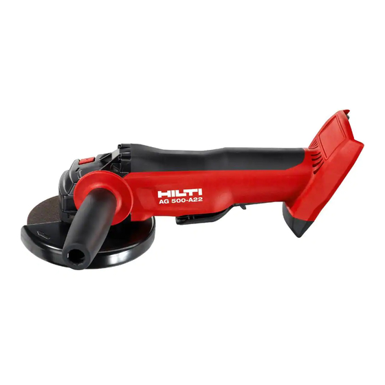 Hilti AG 500-A22 Operator's Manual