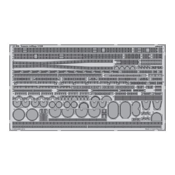 Eduard Yamato railings Assembly Instructions Manual