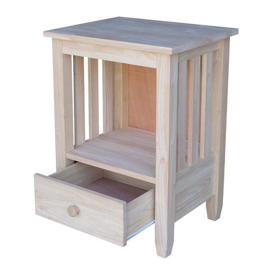 Unfinished Furniture of Wilmington MISSION BJ6TD Assembly Instructions Manual