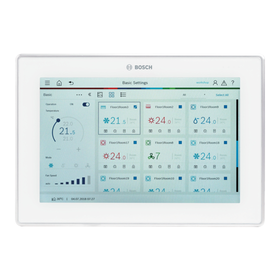 Bosch Air Center Control User Manual