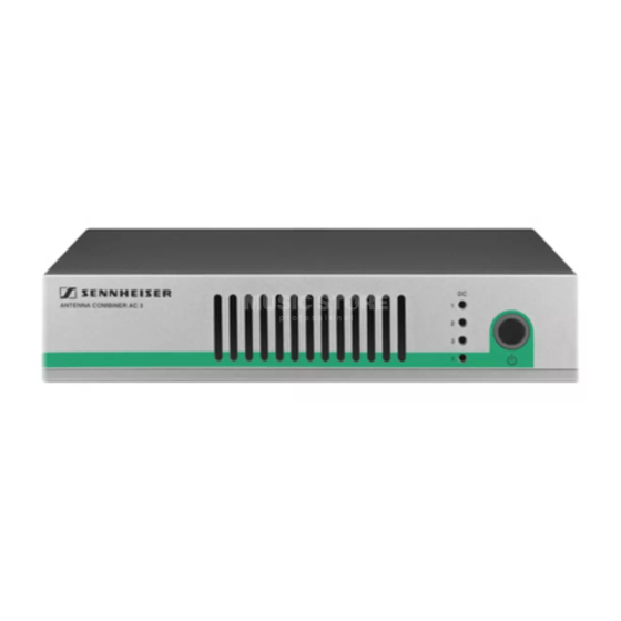 Sennheiser AC 3 - ANNEXE 748 Instruction Manual