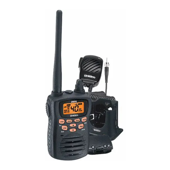 Uniden Handheld UHF Transceiver UH076SX Owner's Manual