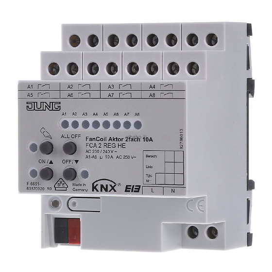 Jung FCA 2 REGHE Operating Instructions Manual