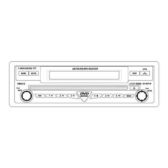 Jensen Mobile Multimedia AM/FM/DVD Receiver VM9510 Owner's Manual