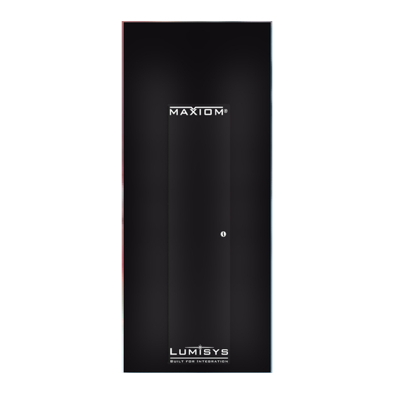 Lumisys MX08 Lighting Equipment Manuals