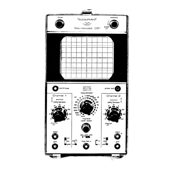 Telequipment D61 Manual