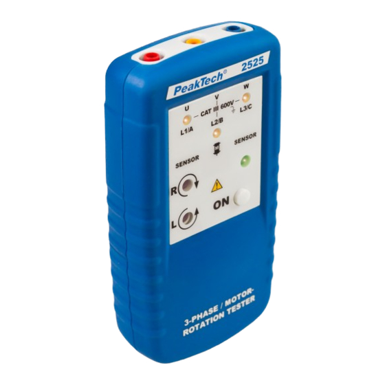 PeakTech 2525 Operation Manual