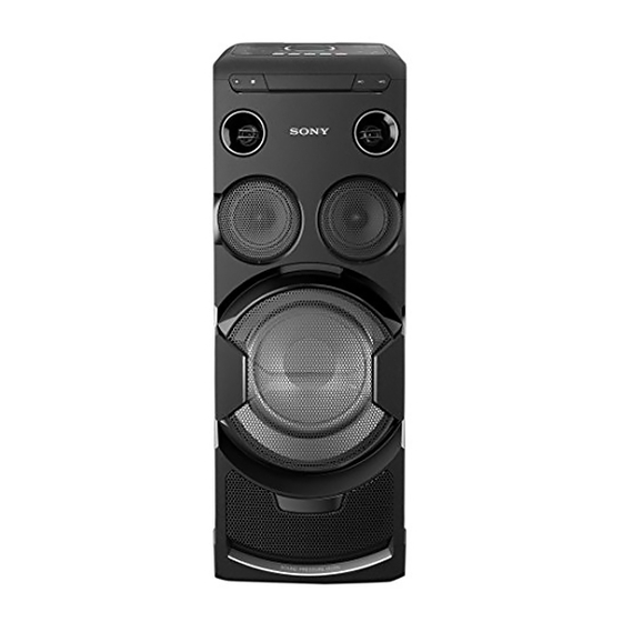 Sony MHC-V77W Help Manual