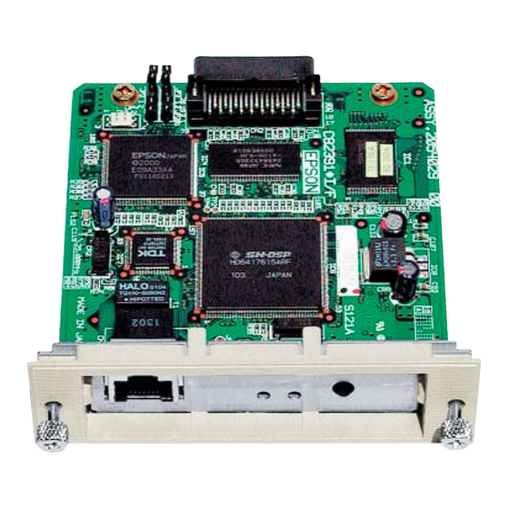 Epson EpsonNet 10/100Base-TX Specifications