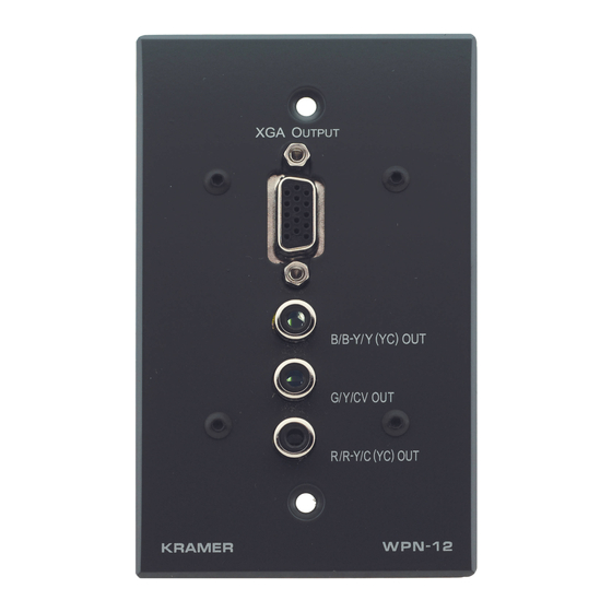Kramer WPN-12 User Manual