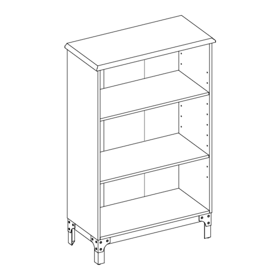 Whalen Toledo Bookcase ECOM-TO30BK Assembly Instructions Manual