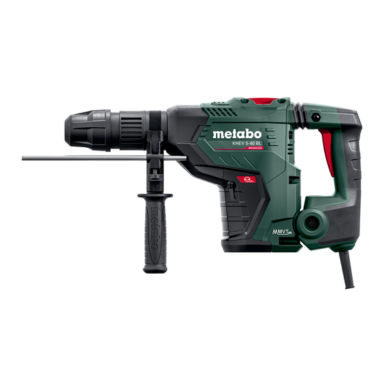 Metabo KHEV 5-40 BL Operating Instructions Manual