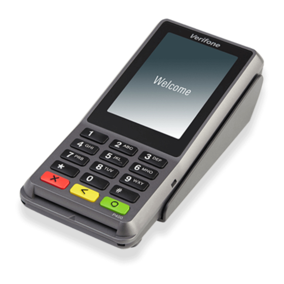 VERIFONE P400 SETUP MANUAL Pdf Download | ManualsLib