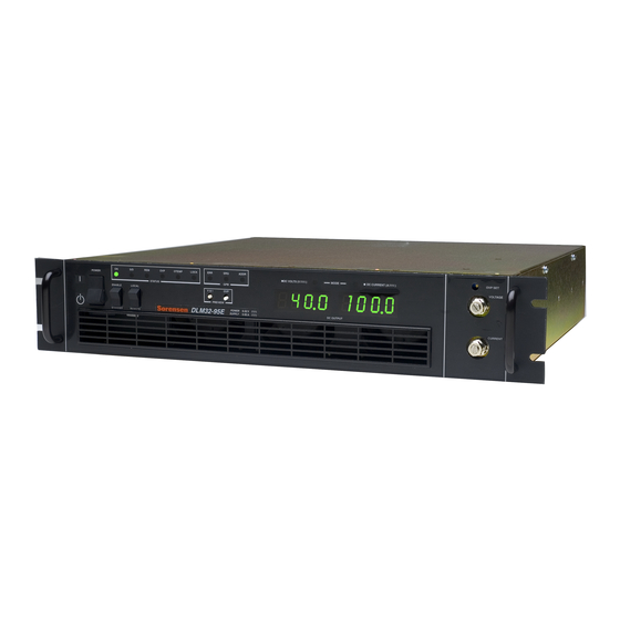 Sorensen DLM-E Series Operation Manual