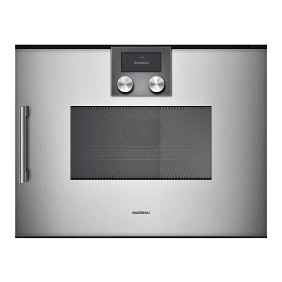 Gaggenau BMP 250 710 Installation Instructions Manual