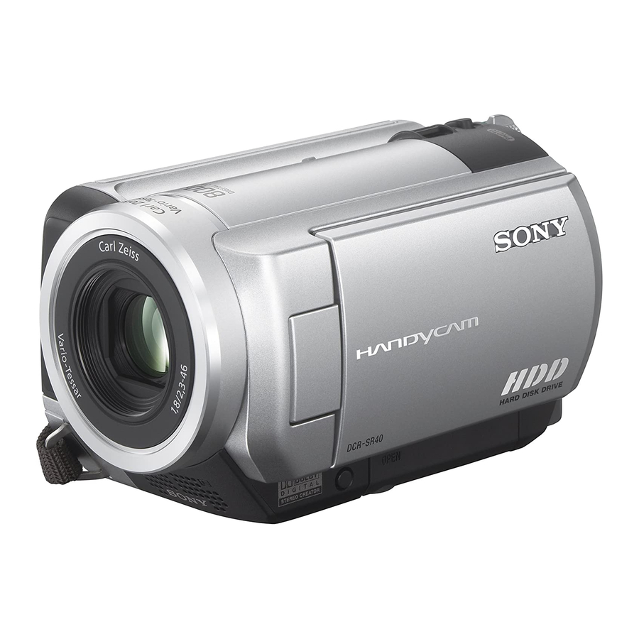 Sony Handycam DCR-SR30E Handbook