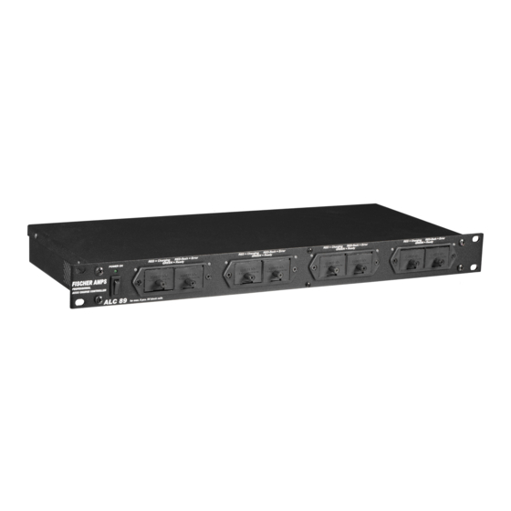 Fischer Amps ALC 89 Manual