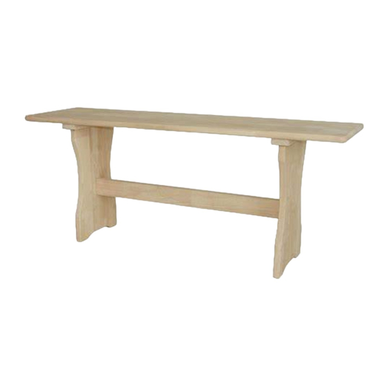 Unfinished Furniture of Wilmington BE-4312 Assembly Instructions
