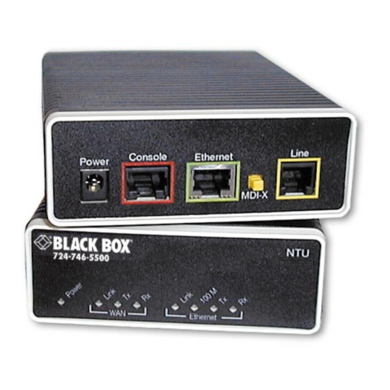 Black Box G.SHDSL NTU LB510A Getting Started Manual
