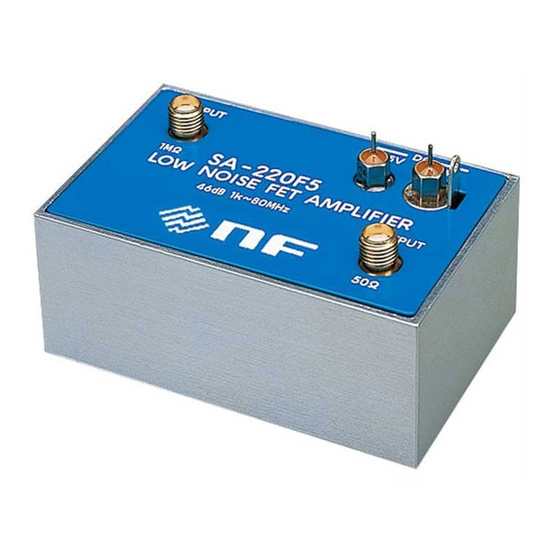 NF SA-220F5 Instruction Manual