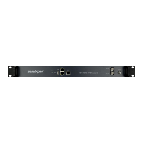 Blankom HDC 7016 Data Sheet And Instruction Manual