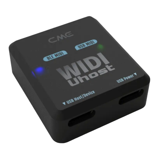 CME WIDI UHOST Owner's Manual