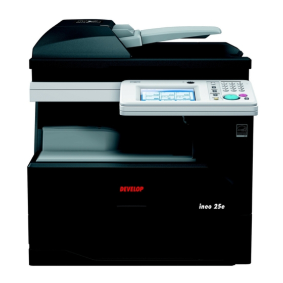 Develop ineo 25e Manual