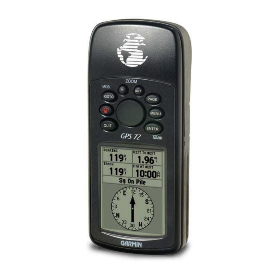 Garmin GPS 72 Quick Start Manual