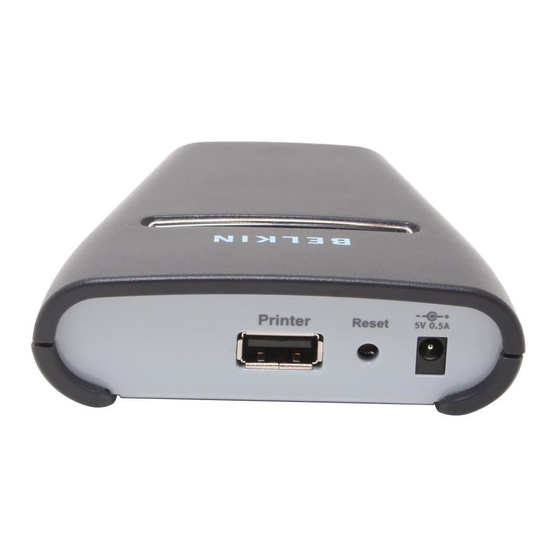 Belkin F8T031 - Bluetooth Wireless USB Printer Adapter Print Server Manuals