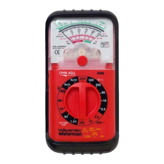 Wavetek Meterman AM8 Operator's Manual