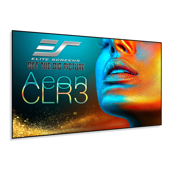 Elite Screens Aeon CLR 3 Series User Manual