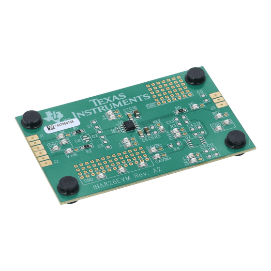 Texas Instruments INA826EVM User Manual