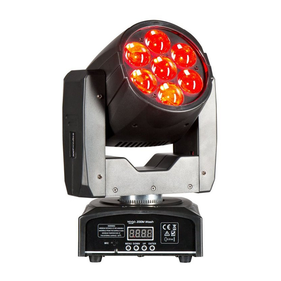 Lightmaxx VEGA ZOOM Wash Beam User Manual