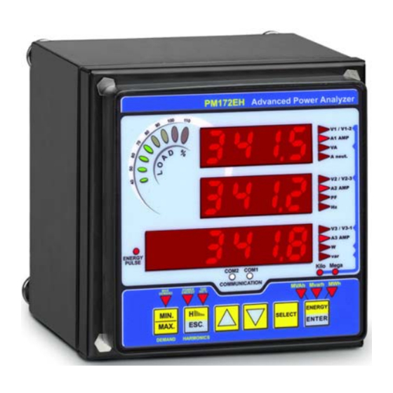 Satec PM172P Quick Start Manual
