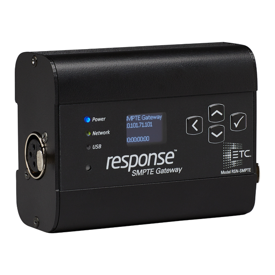 ETC Response SMPTE Setup Manual