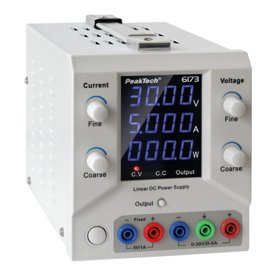 PeakTech 6170 Operation Manual
