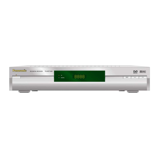 Panasonic TU-HDT105A Operating Instructions Book Manual
