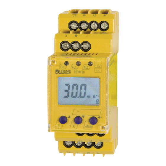 Bender rcm420 Operating Manual