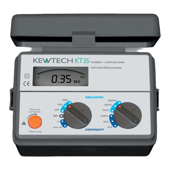 Kewtech KT35 Instruction Manual