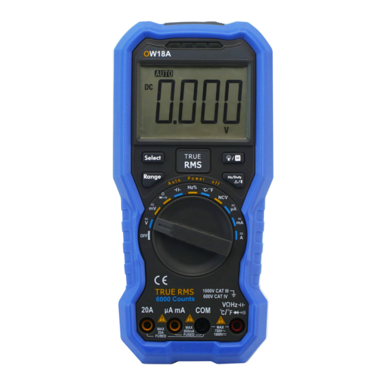 Owon OW18 Series Manuals