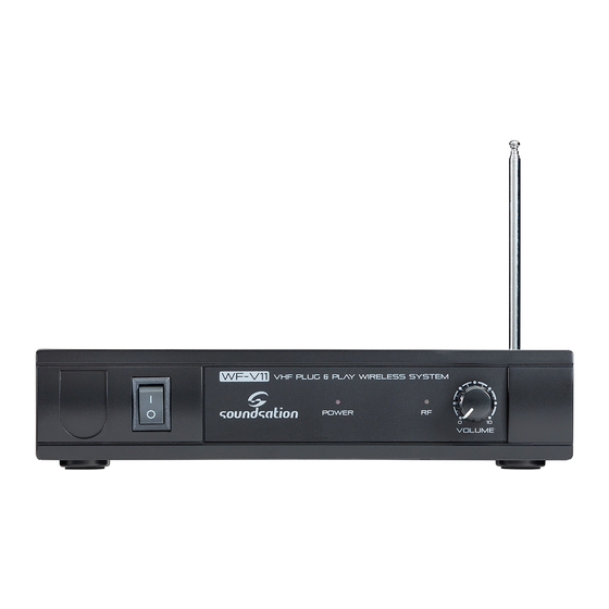 Sound Sation WF-V11 Manuals